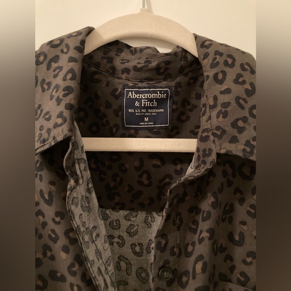 Leopard Print Button Down - Picture 2 of 3